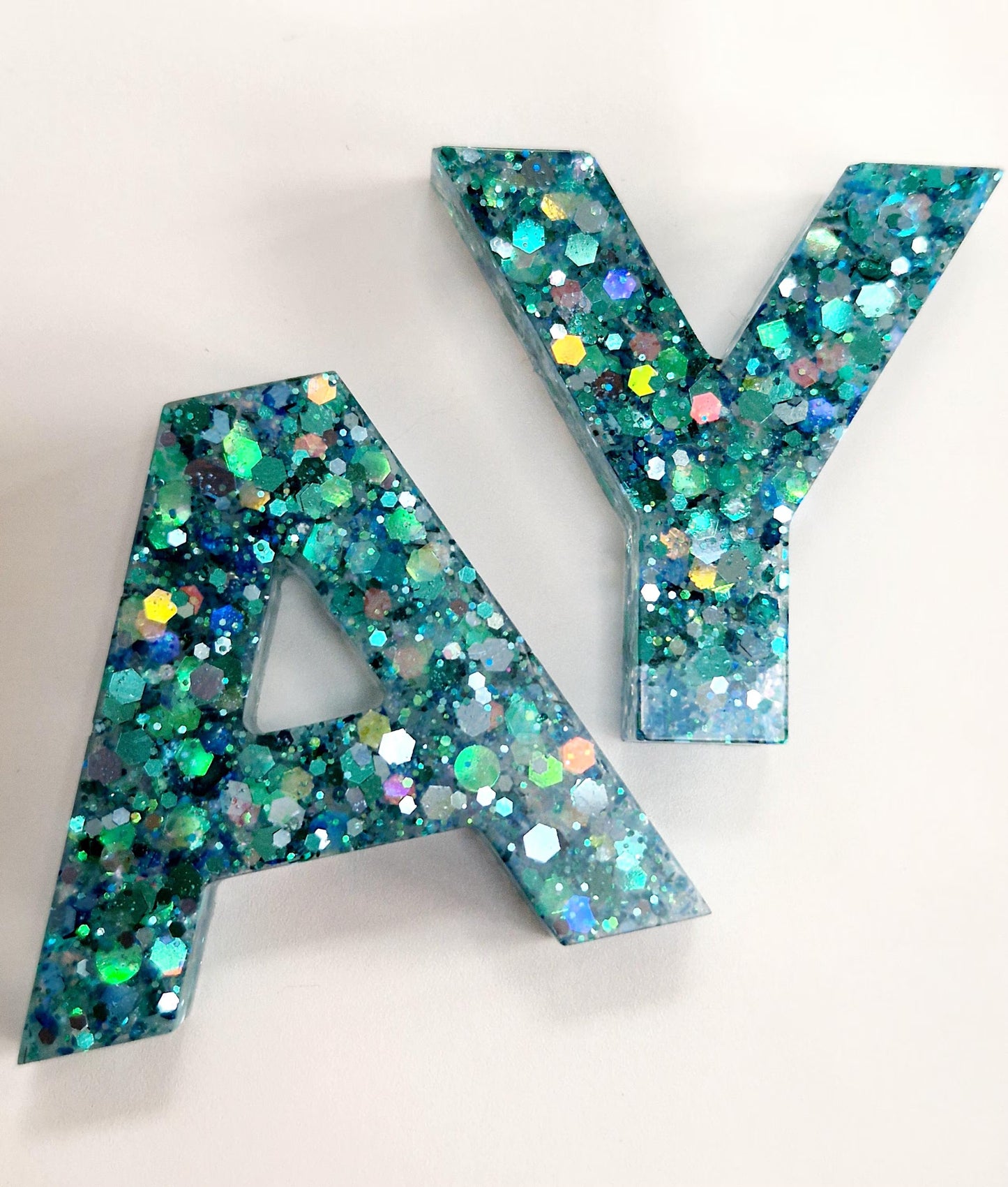 Resin Chunky Glitter Letter Fridge Magnet