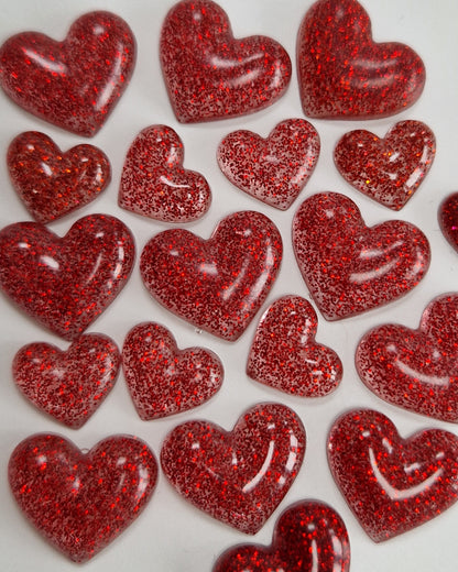 Resin Fine Glitter Mini Hearts Table Scatter