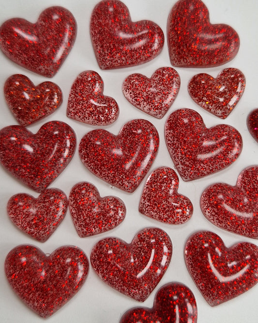 Resin Fine Glitter Mini Hearts Table Scatter