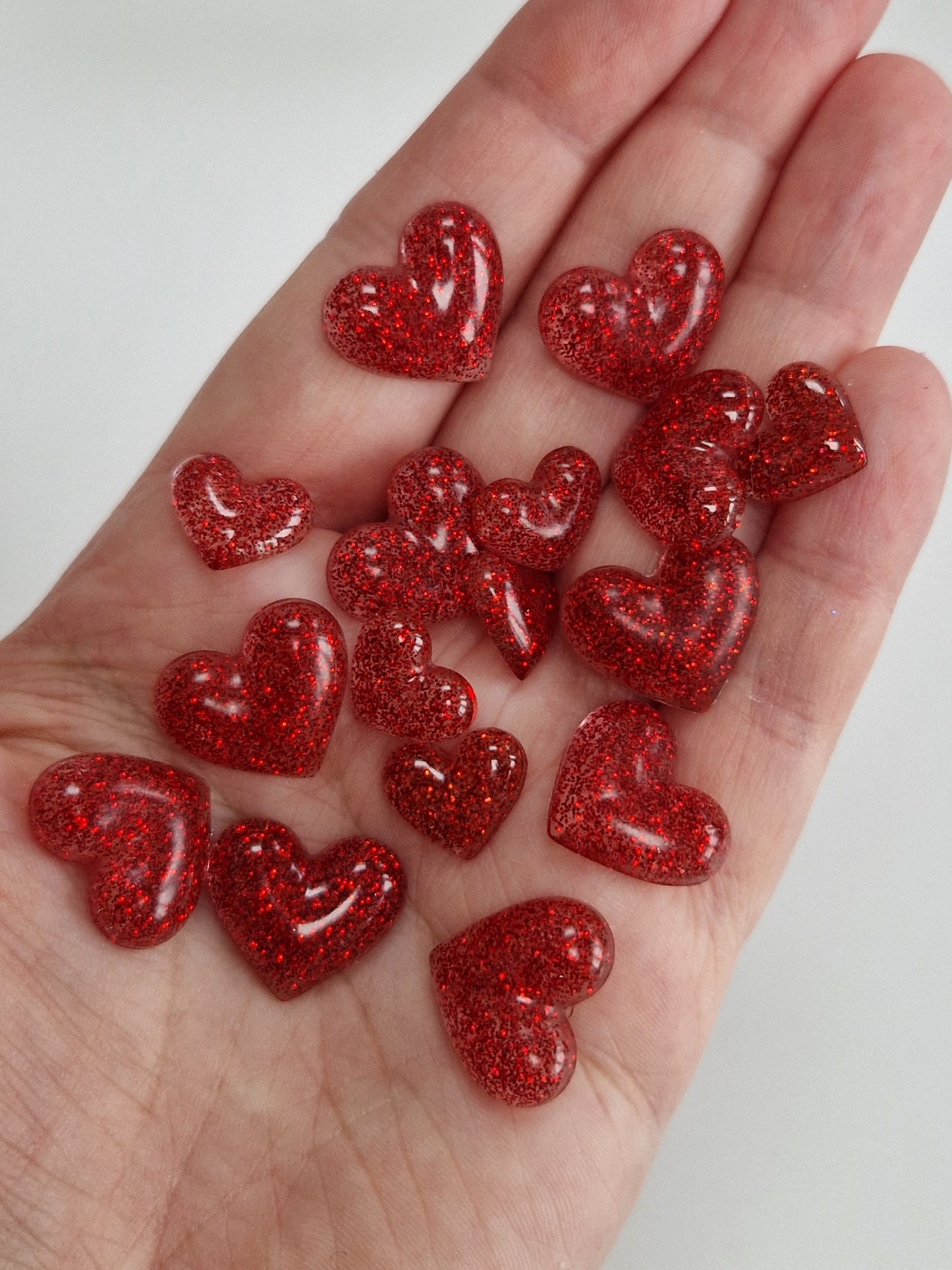 Resin Fine Glitter Mini Hearts Table Scatter