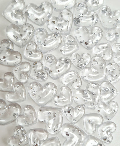 Resin Gold Flake Mini Hearts Table Scatter