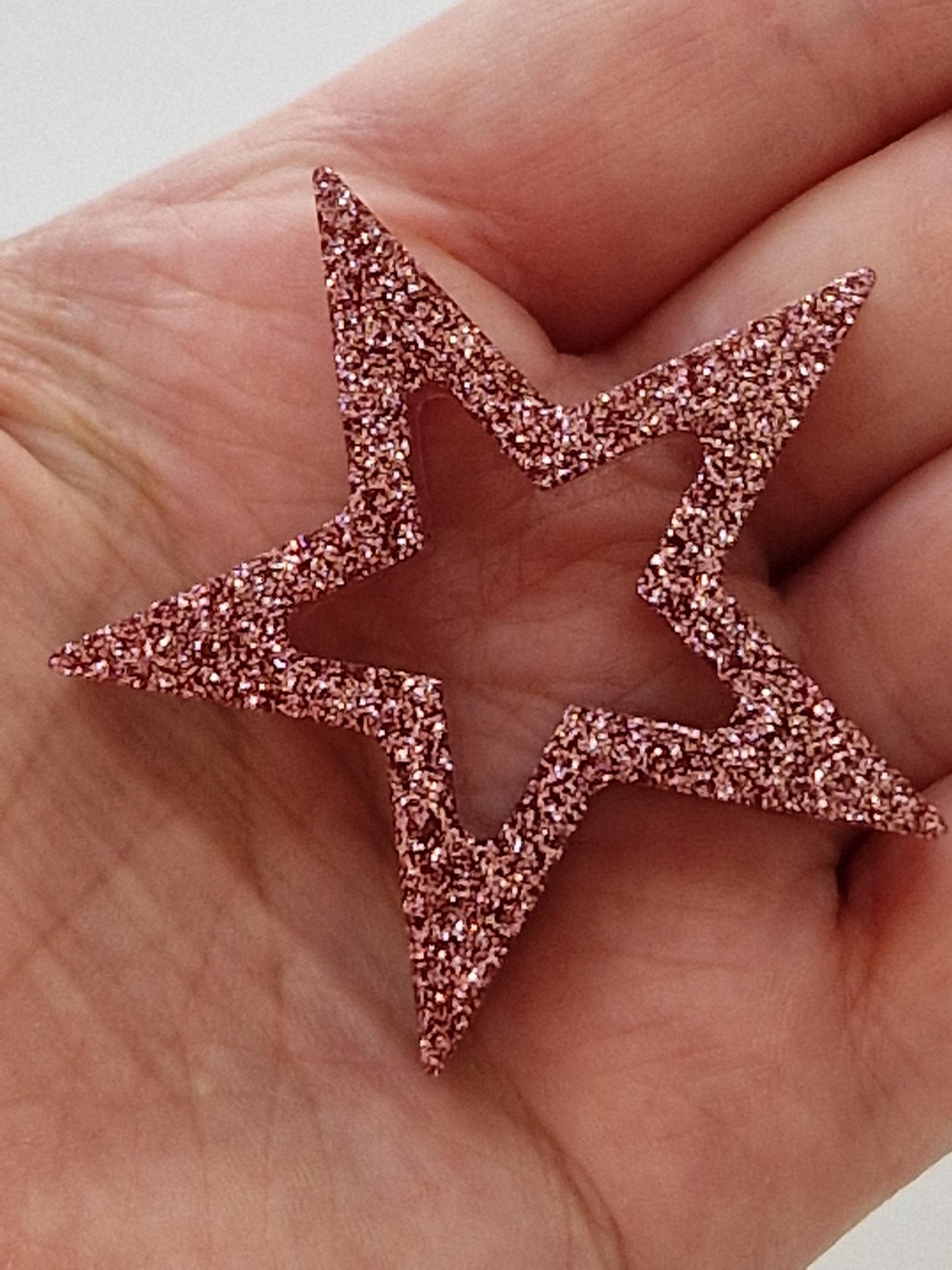 Resin Chunky Glitter Freestanding Stars