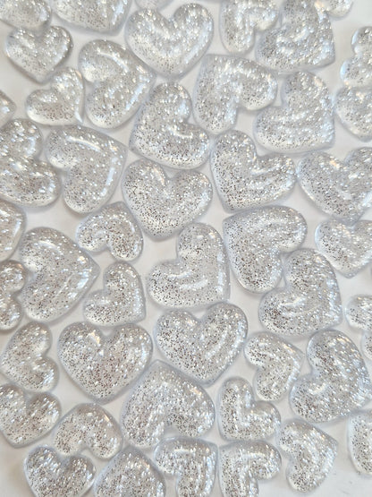 Resin Fine Glitter Mini Hearts Table Scatter