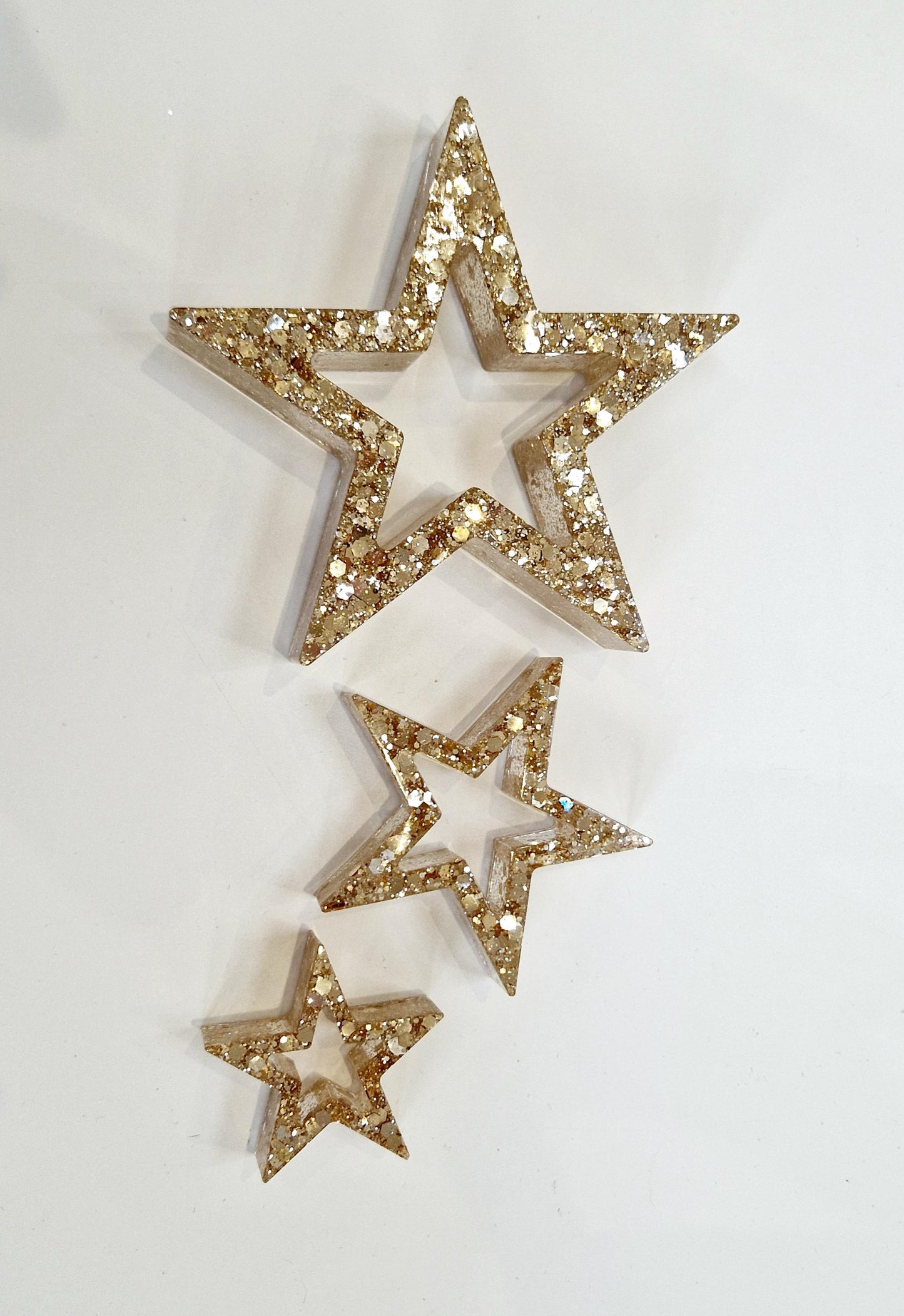 Resin Chunky Glitter Freestanding Stars